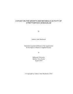 a study on the growth and metabolic activity of