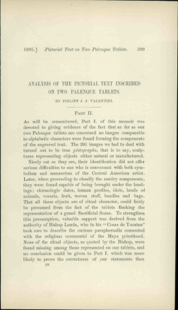 ANALYSIS OF THK PICTORIAL TEXT INSCRIBED ON TWO