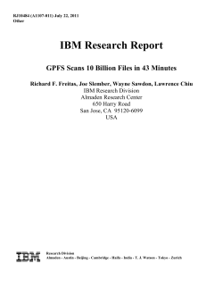 GPFS Scans 10 Billion Files in 43 Minutes
