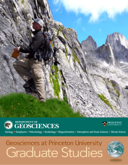 Geosciences Graduate Studies brochure