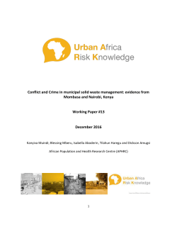 Conflict and Crime in municipal solid waste