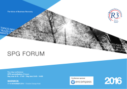 spg forum - Association of Business Recovery Professionals