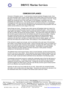 Fibreglass Repairs and Osmosis