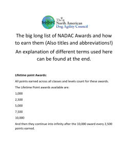 NADAC Award List