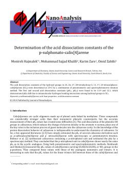 Determination of the acid dissociation constants of the p