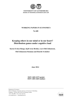 Keeping others in our mind or in our heart? Distribution