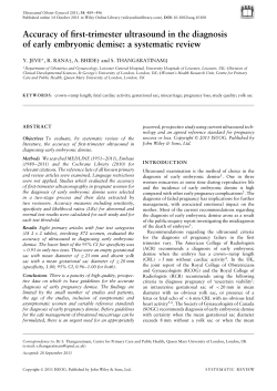 Accuracy of first‐trimester ultrasound in the diagnosis of early