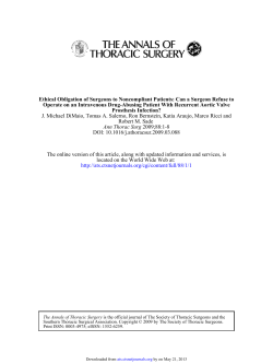 Ethical Obligation of Surgeons to Noncompliant Patients: Can a