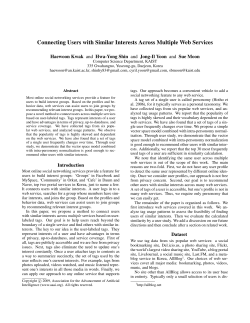 Connecting Users with Similar Interests Across Multiple Web