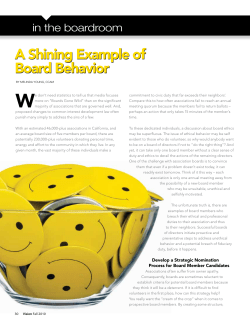 A Shining example of Board Behavior