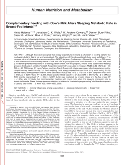 Human Nutrition and Metabolism