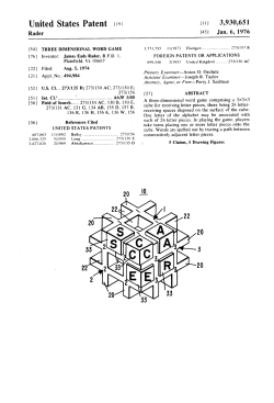 Three dimensional word game