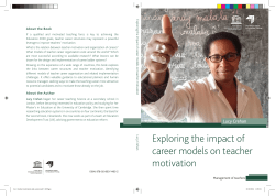 Exploring the impact of career models on teacher motivation