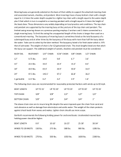 Mooring buoys are generally selected on the basis of their ability