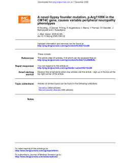 A novel Gypsy founder mutation, p.Arg1109X in the CMT4C gene