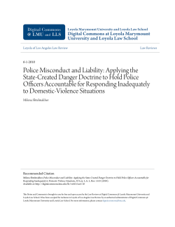 Police Misconduct and Liability: Applying the State