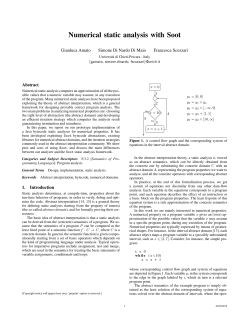 Numerical static analysis with Soot