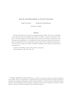 Homophily and search - European University Institute