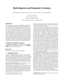 Multi-Objective Job Placement in Clusters