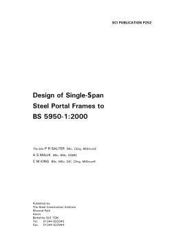Design of Single-Span Steel Portal Frames to BS 5950