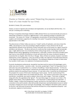 Cluster or Cloister&mdash;who cares? Rejecting the - Blog