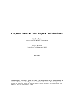 Corporate Taxes and Union Wages in the United States