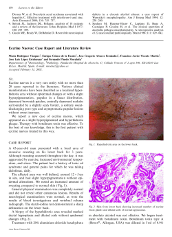 Eccrine Naevus: Case Report and Literature Review