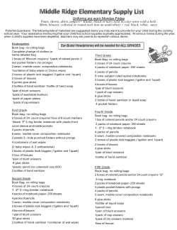 Uniforms are worn Monday-Friday Pants, shorts, skirts, jumpers