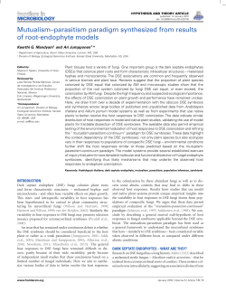 Mutualism&ndash;parasitism paradigm synthesized from results of root