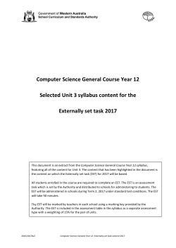 Computer Science General Course Year 12 Selected Unit 3 syllabus