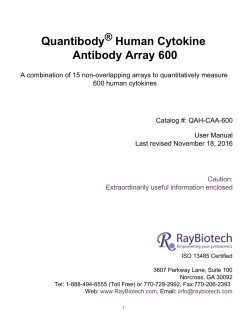 Quantibody Human Cytokine Antibody Array 600