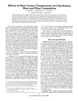 Effects of Skin Contact Temperature on Chardonnay Must and Wine