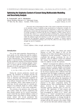 Optimizing the Sulphates Content of Cemen tUsing Multivariable