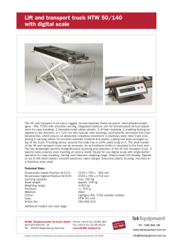 Lift and transport truck HTW 50/140 with digital scale