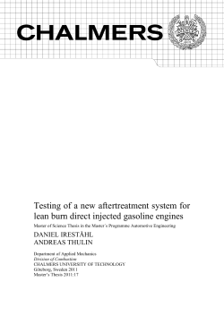 Testing of a new aftertreatment system for lean burn direct injected