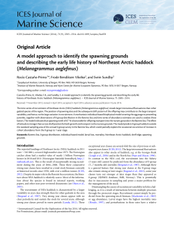 A model approach to identify the spawning grounds and describing