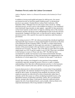 Pensioner Poverty under the Labour Government