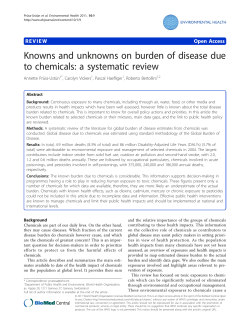 Knowns and unknowns on burden of disease due