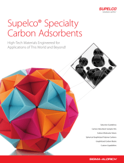 Supelco Specialty Carbon Adsorbents - Sigma