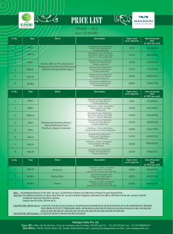 New Price List-Mywood Phase-I