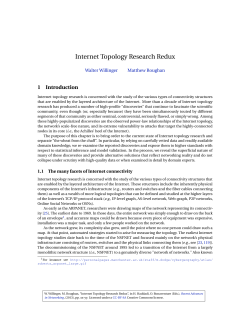 Internet Topology Research Redux