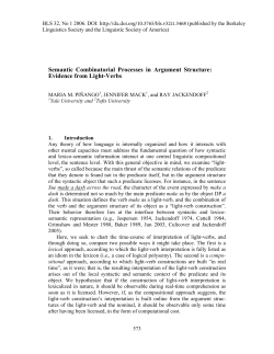 Semantic Combinatorial Processes in Argument Structure: Evidence