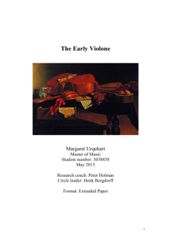 The Early Violone - Research Catalogue