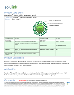 Product Data Sheet Product Description Application Comments