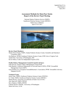 Assessment Methods for Data-Poor Stocks Report of the Review