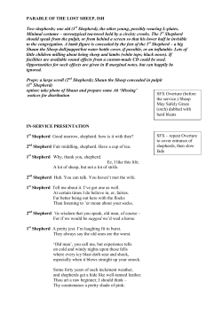 Lost Sheep drama script