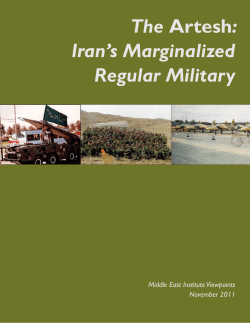 The Artesh: Iran`s Marginalized Regular Military