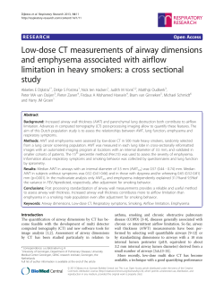 Low-dose CT measurements of airway dimensions and emphysema