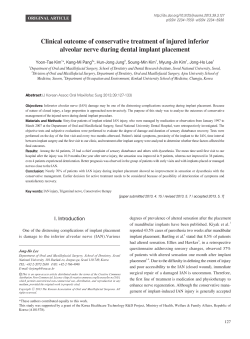 Clinical outcome of conservative treatment of injured