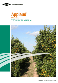 Applaud* Insecticide Manual